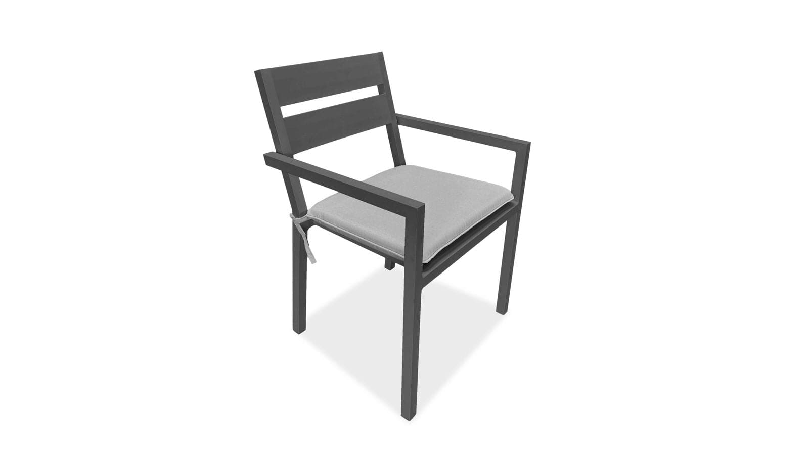 Harmonia Living Outdoor Furniture Slate/Cast Silver Harmonia Living - Pacifica Dining Arm Chair - Slate | HL-PAC-SL-DAC