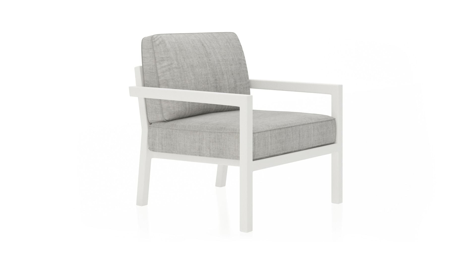 Harmonia Living Outdoor Furniture White/Cast Silver Harmonia Living - Pacifica Club Chair - White | HL-PAC-WHT-CC