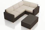 Harmonia Living Outdoor Sectional Canvas Flax Harmonia Living - Arden 5 Piece Sectional Set