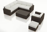 Harmonia Living Outdoor Sectional Canvas Natural Harmonia Living - Arden 8 Piece Sectional Set