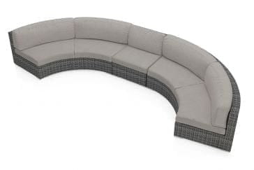 Harmonia Living Outdoor Sectional Cast Silver Harmonia Living - District 3 Piece Extended Curved Sectional Set
