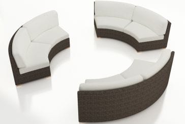Harmonia Living Outdoor Sectional Harmonia Living - Arden 3 Piece Eclipse Sectional Set
