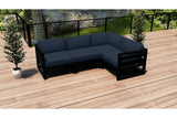 Harmonia Living Outdoor Sectional Spectrum Indigo (IN) Harmonia Living - Avion 4 Piece Sectional Set | Corner, Middle, Left and Right | Fabric Sunbrella | HL-AVN-BK-4SEC