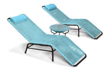 Harmonia Living Outdoor Sets Glacier Blue Harmonia Living - Acapulco 3 Piece Chaise Lounge Set - Glacier Blue