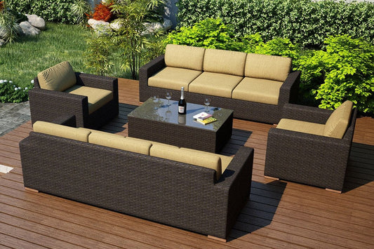 Harmonia Living Outdoor Sets Harmonia Living - Arden 5 Piece Double Sofa Set