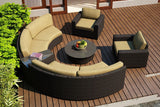 Harmonia Living Outdoor Sets Harmonia Living - Arden 6 Piece Curved Sectional Set