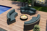 Harmonia Living Outdoor Sets Harmonia Living - District 3 Piece Curved Sectional Set