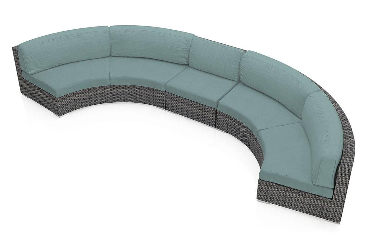 Harmonia Living Outdoor Sets Harmonia Living - District 3 Piece Extended Curved Sectional Set