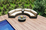 Harmonia Living Outdoor Sets Harmonia Living - District 4 Piece Curved Sectional Set