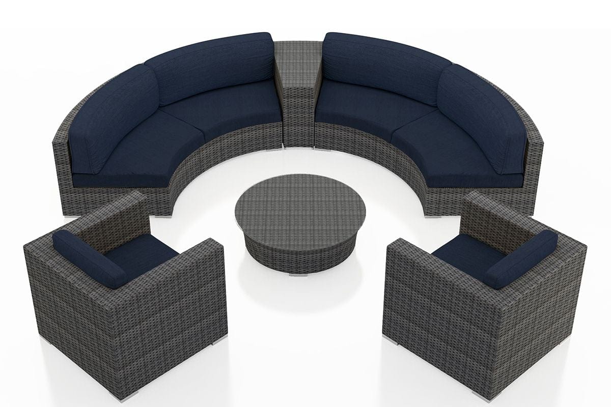 Harmonia Living Outdoor Sets Harmonia Living - District 6 Piece Curved Sectional Set