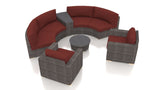Harmonia Living Outdoor Sets Harmonia Living - Dune 6 Piece Curved Sectional Set