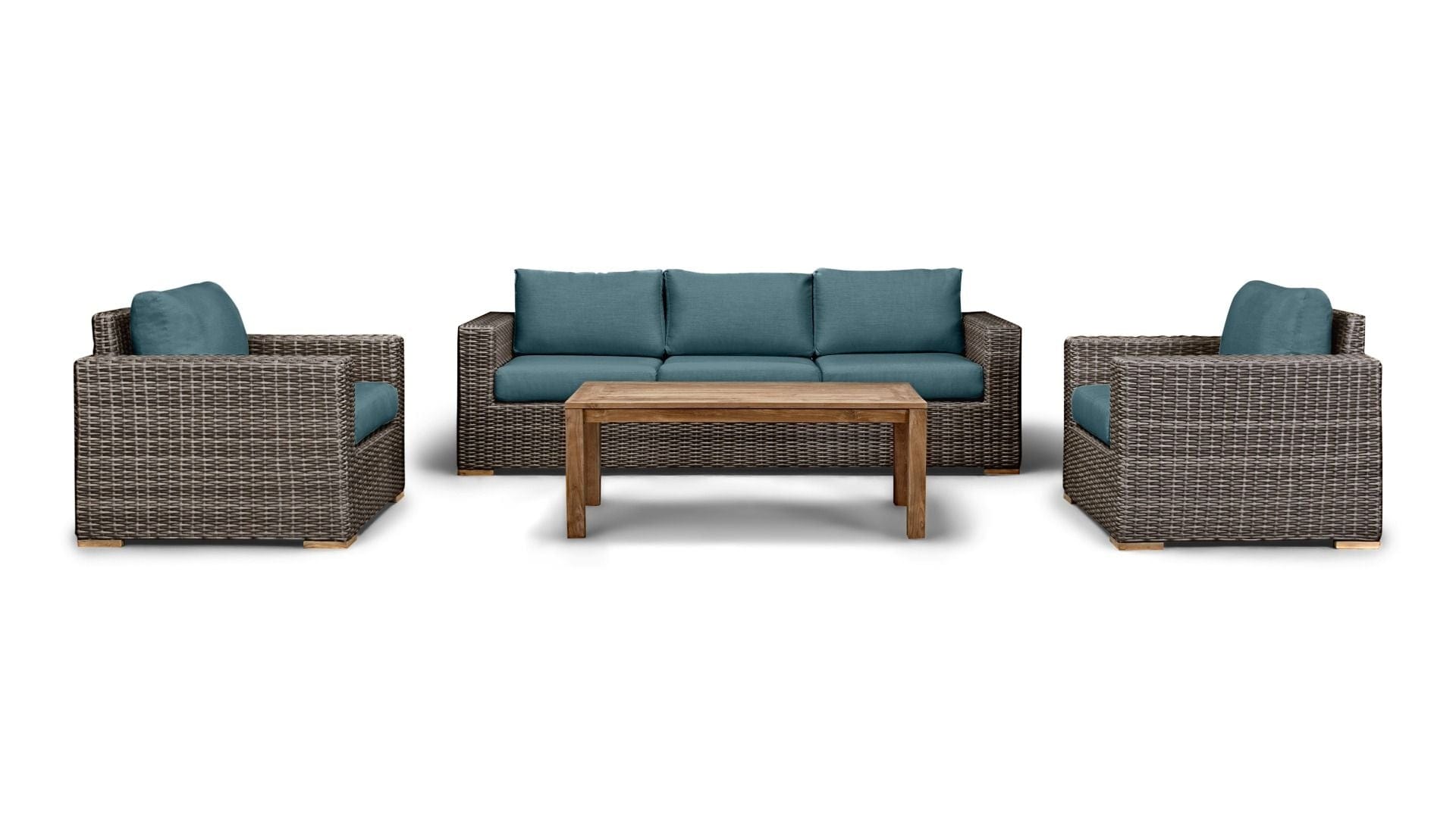 Harmonia Living Outdoor Sets Harmonia Living - Dune Teak 4 Piece Sofa Club Chair Set
