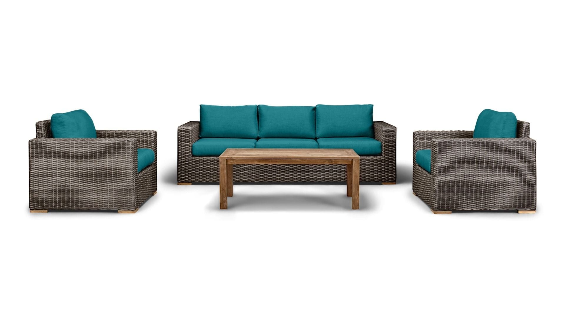 Harmonia Living Outdoor Sets Harmonia Living - Dune Teak 4 Piece Sofa Club Chair Set