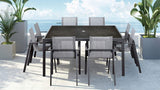 Harmonia Living Outdoor Sets Harmonia Living - Lift 9 Piece Square Dining Set - Black/Black