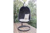 Harmonia Living Outdoor Sets Harmonia Living - Nimbus 2 Piece Hanging Chair Set - Coffee Bean/Black Stand