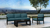 Harmonia Living Outdoor Sets Harmonia Living - Pacifica 3 Piece Sofa Set - Black