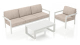 Harmonia Living Outdoor Sets Harmonia Living - Pacifica 3 Piece Sofa Set - White