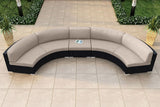 Harmonia Living Outdoor Sets Harmonia Living - Urbana 3 Piece Extended Curved Sectional Set