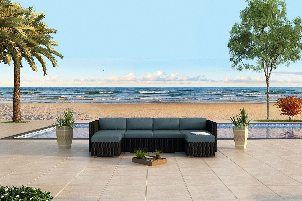 Harmonia Living Outdoor Sets Harmonia Living - Urbana 6 Piece Lounge Sectional Set