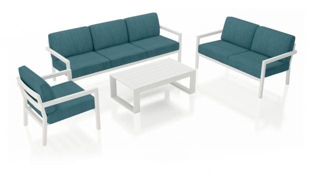 Harmonia Living Outdoor Sets White Harmonia Living - Pacifica 5 Piece Sofa Set