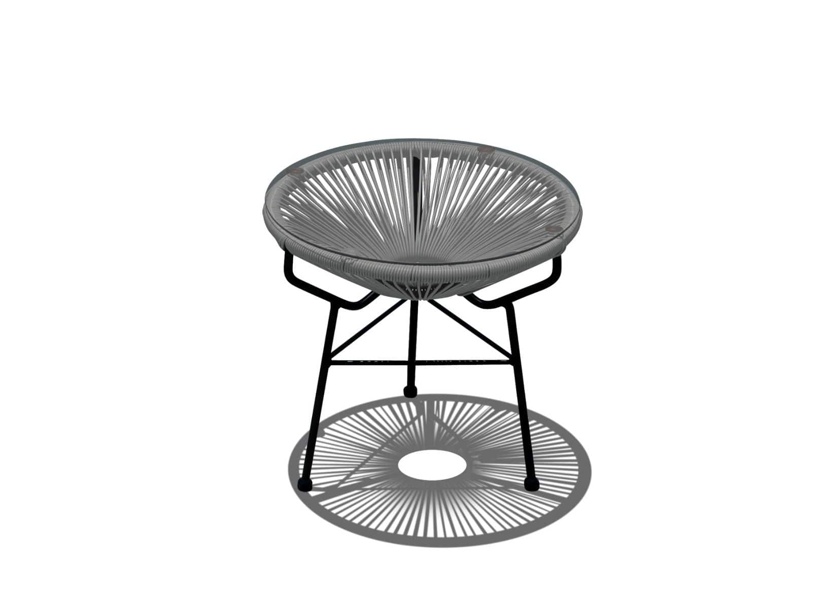 Harmonia Living Outdoor Side Table Space Gray/Black Harmonia Living - Acapulco Side Table/Ottoman