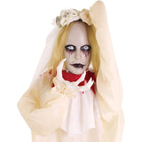 Haunted Hill Farm - Animatronic Zombie Bride with Pop-Up Head and Light-Up Eyes for Scary Halloween Decoration