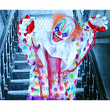 Haunted Hill Farm -  65-In. Scary the Animatronic Talking Clown, Indoor or Covered Outdoor Halloween Decoration, Red LED Eyes