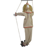Haunted Hill Farm -  55-In. Smalls the Animatronic Swinging Clown, Indoor or Covered Outdoor Halloween Decoration, Red LED Eyes