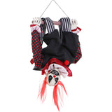 Haunted Hill Farm - Animatronic Upside-Down Talking Clown with Trapeze, Creepy Music, and Light-Up Eyes for Hanging Halloween Decoration