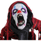 Haunted Hill Farm - Animatronic Squatting Clown Dog with Movement, Sounds, and Light-Up Eyes for Scary Halloween Decoration