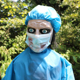 Haunted Hill Farm -  5.5-Ft. Surgeon Marrow Laughing Animatronic, Indoor or Covered Outdoor Halloween Decoration, Red LED Eyes
