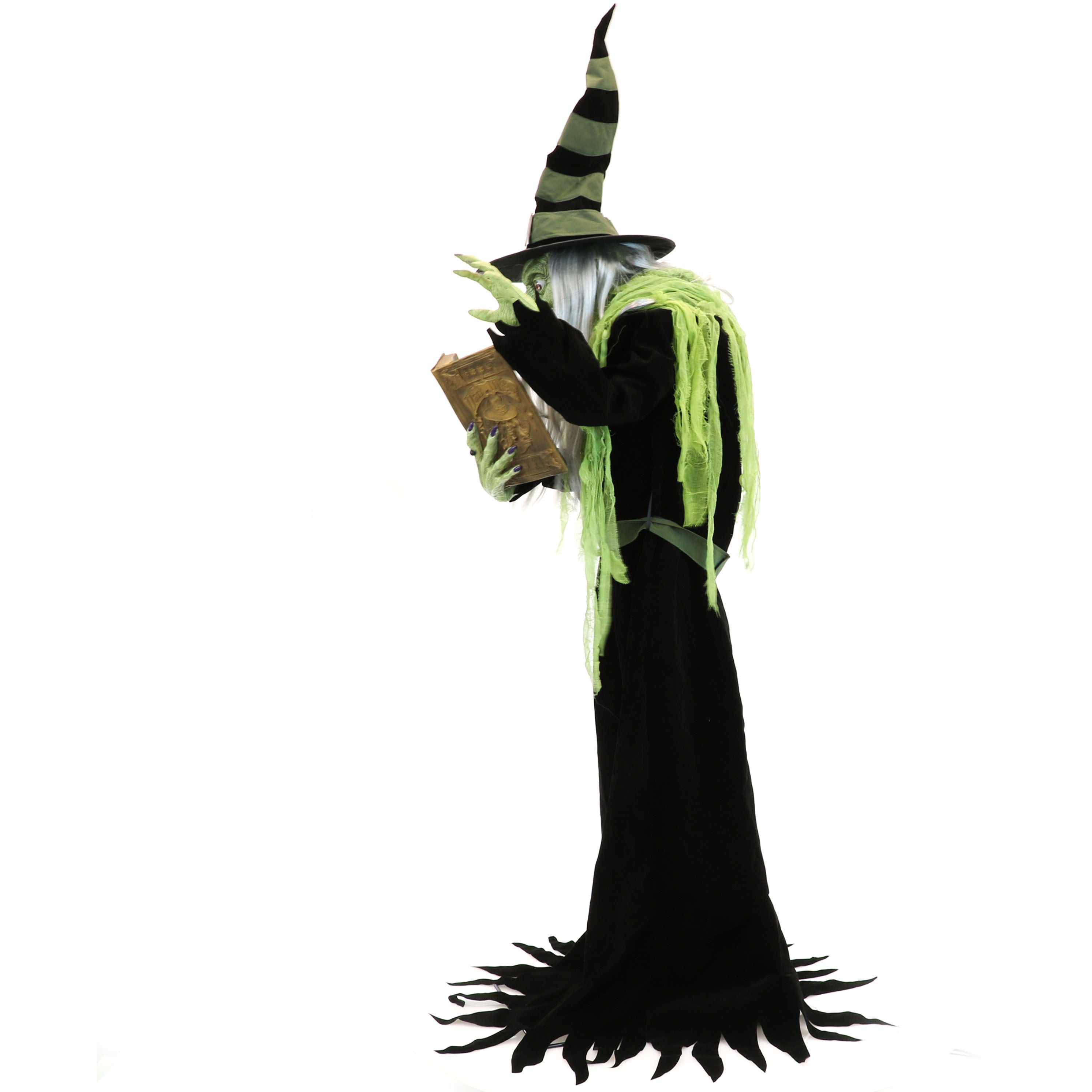 Haunted Hill Farm - 6-Ft. Tall Motion-Activated Enchantress Witch by SVI, Premium Talking Halloween Animatronic, Plug-In