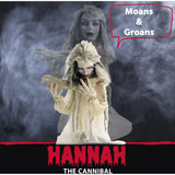 Haunted Hill Farm -  31-In. Hannah the Cannibal Animatronic Bride with Bloody Arm, Indoor / Covered Outdoor Halloween Decoration