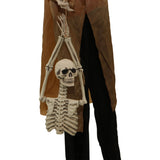 Haunted Hill Farm -  5.25-Ft. Jebediah Bones Animatronic Gravekeeper, Indoor or Covered Outdoor Halloween Decor, Red LED Eyes