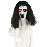 Haunted Hill Farm -  Life-Size Animatronic Bride, Indoor/Outdoor Halloween Decoration, Flashing Red Eyes, Poseable