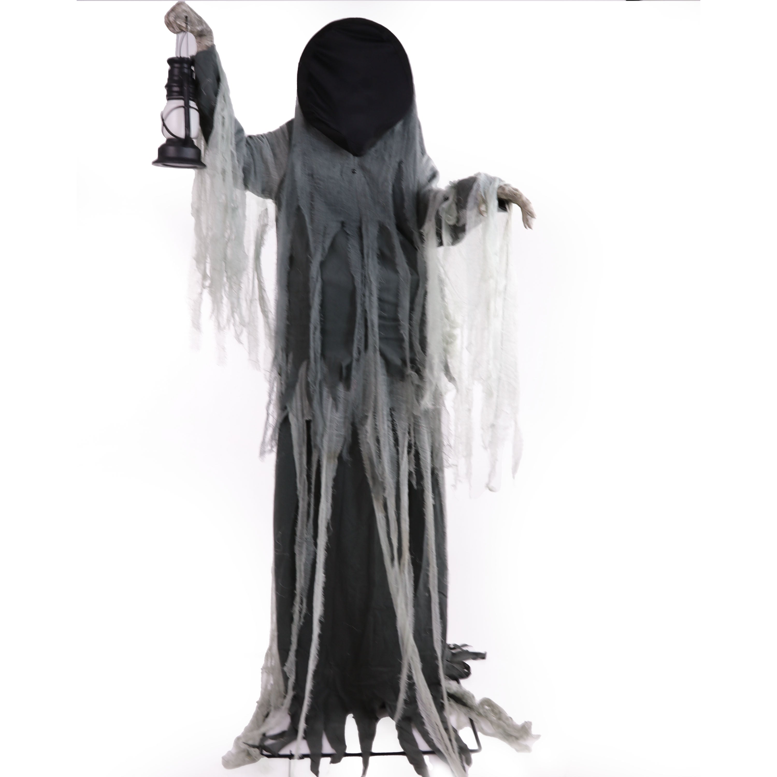 Haunted Hill Farm - Motion-Activated Looming Phantom by SVI, Premium Talking Halloween Animatronic for Standing or Hanging, Plug-In