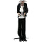 Haunted Hill Farm -  5-Ft. Edwin the Animatronic Zombie Butler Holding a Tray, Indoor or Covered Outdoor Halloween Decoration