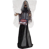 Haunted Hill Farm -  5-Ft. Break-Thru Barry the Animated Electrified Zombie, Indoor or Covered Outdoor Halloween Decoration
