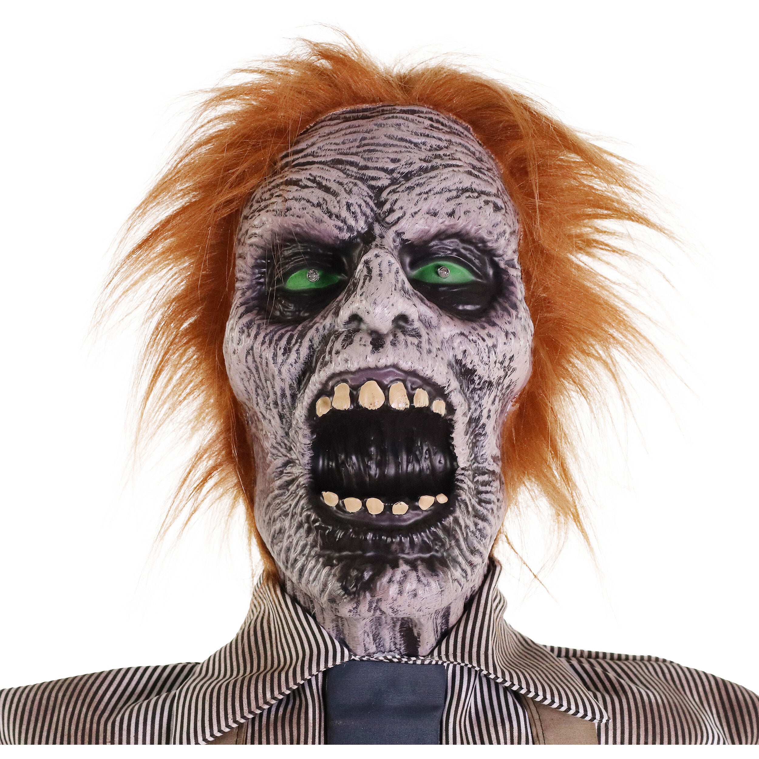 Haunted Hill Farm - Animatronic Zombie Carver with Movement, Sound, and Light-Up Eyes for Scary Halloween Decoration