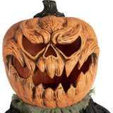 Haunted Hill Farm -  Life-Size Animatronic Pumpkin Man, Indoor/Outdoor Halloween Decoration, Light-up Colorful Head, Talking