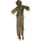 Haunted Hill Farm -  Life-Size Animatronic Scarecrow, Indoor/Outdoor Halloween Decoration, Light-up Red Face, Poseable