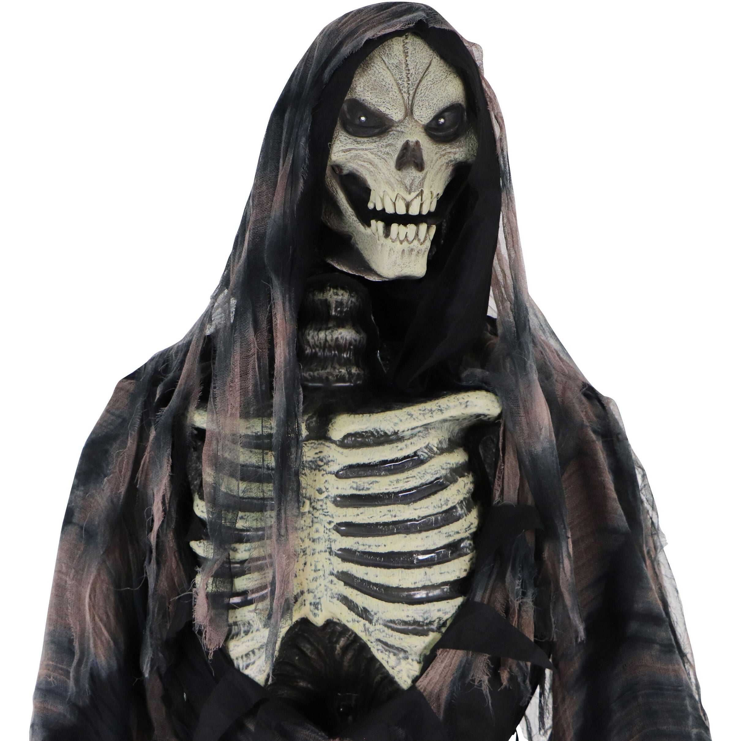 Haunted Hill Farm - 7-Ft. Tall Motion-Activated Rotting Reaper by SVI, Premium Talking Halloween Animatronic, Plug-In