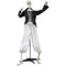 Haunted Hill Farm -  63-In. Bones the Talking Skeleton Groom, Indoor or Covered Outdoor Halloween Decoration, Light-Up Eyes