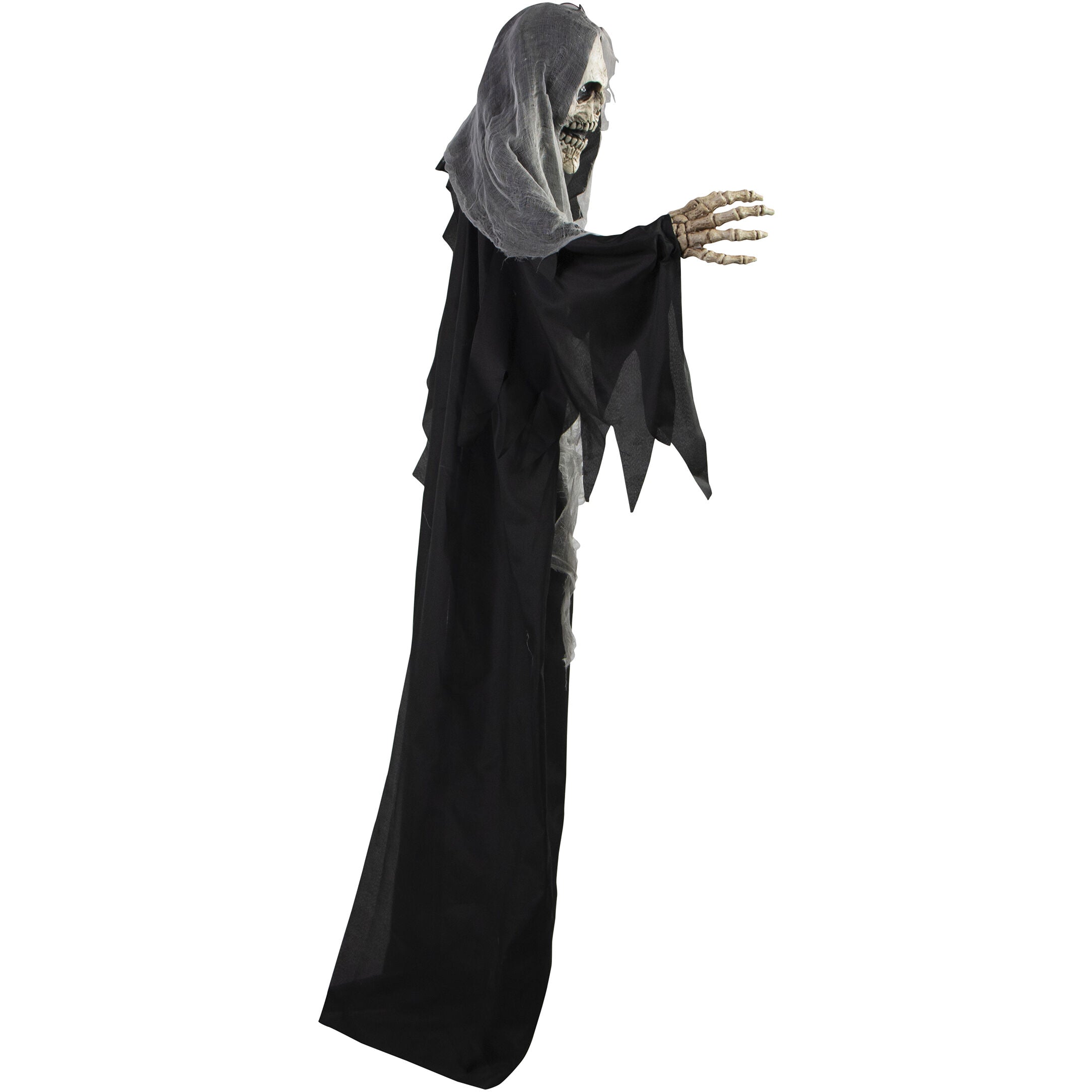 Haunted Hill Farm -  71-In. Lampa Solais the Animated Gruesome Reaper w/ Lantern, Indoor or Covered Outdoor Halloween Decoration