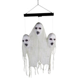 Haunted Hill Farm - Animatronic Floating Ghost Heads of Halloween with Blue Glowing Lights for Scary Decoration