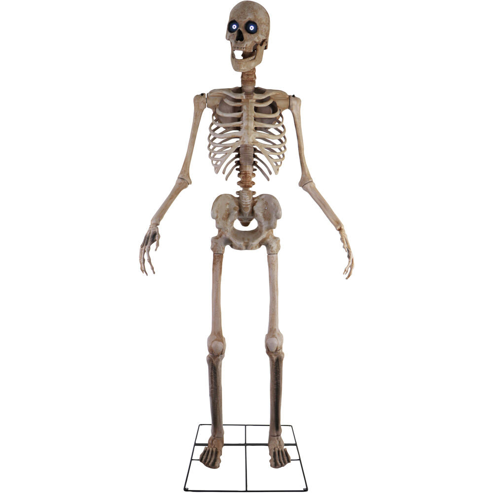 Haunted Hill Farm - 8-Ft. Tall Motion-Activated Towering Skeleton by SVI, Premium Talking Halloween Animatronic, Plug-In
