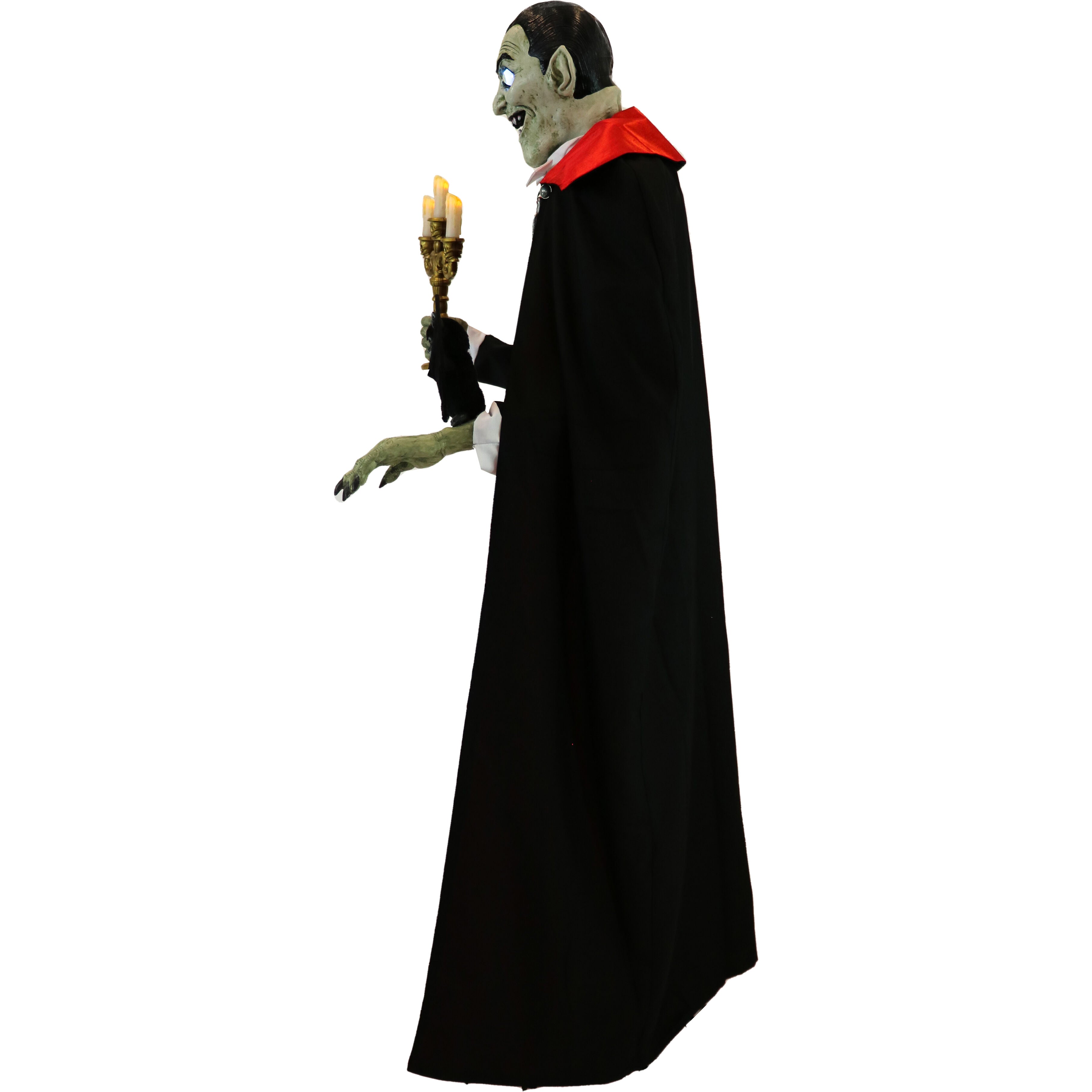 Haunted Hill Farm - 5.5-Ft. Tall Motion-Activated Vampire Host by SVI, Premium Talking Halloween Animatronic, Plug-In