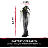 Haunted Hill Farm -  9.5-Ft. Animatronic Witch, Indoor or Covered Outdoor Halloween Decoration, Light-up White Eyes, Poseable
