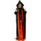 Haunted Hill Farm -  6-Ft. Standing Witch, Indoor/Covered Outdoor Halloween Decoration, LED Red Eyes, Poseable, Scarlet
