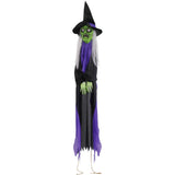 Haunted Hill Farm - Talking Witch Tree Hugger with Light-Up Eyes for Scary Outdoor Halloween Decoration